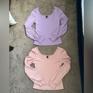 Two pack long sleeve fitted shirts